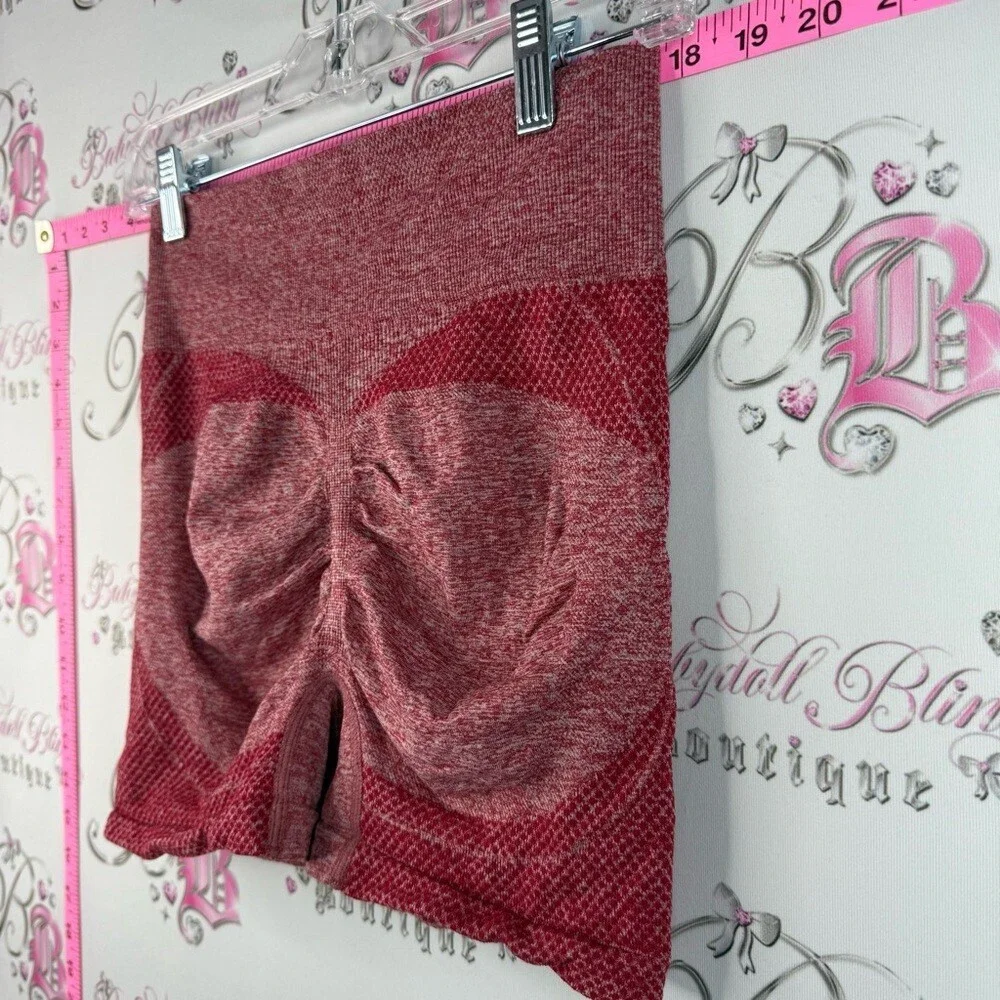 Shorts scrunch bum Seamless High-Waist Shapewear Shorts in Heathered Red